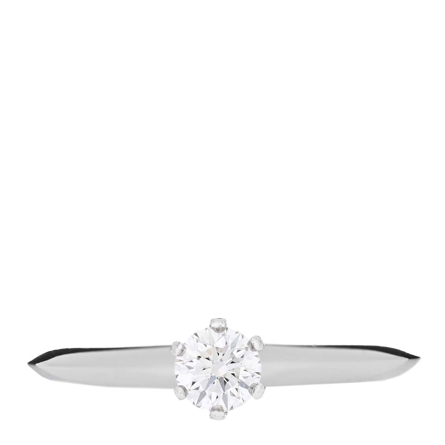 Tiffany Platinum Diamond .24ct Solitaire Engagement Ring 53 6.5 1 of 6