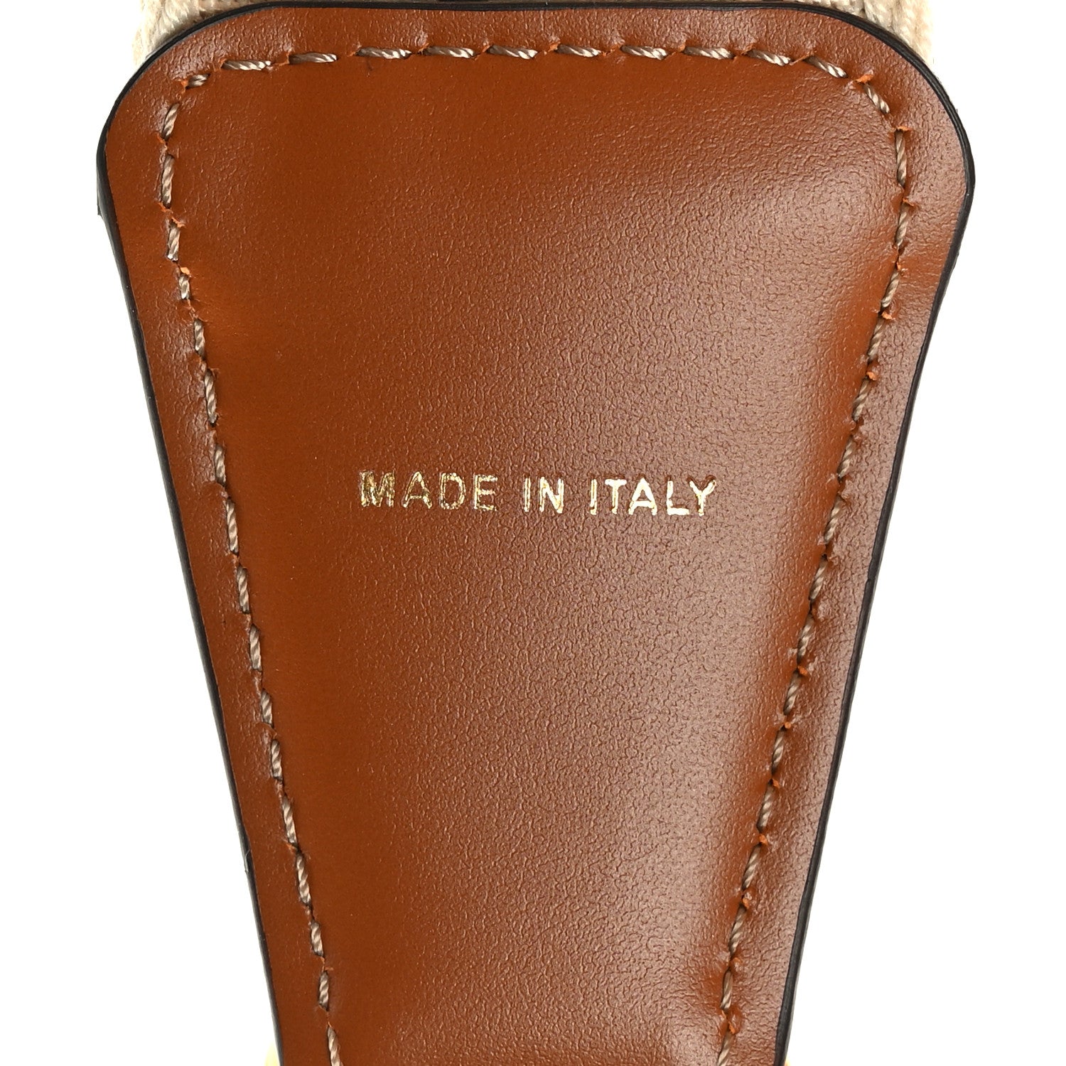 Fendi Jacquard Ribbon Vitello King FF Bi-Color Intreccio Adjustable Strap You Beige Tan 4 of 6