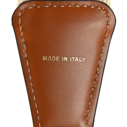 Fendi Jacquard Ribbon Vitello King FF Bi-Color Intreccio Adjustable Strap You Beige Tan 4 of 6