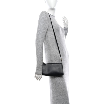 Fendi Vitello Baltico Mini Pouch Crossbody Pouch Black 2 of 14