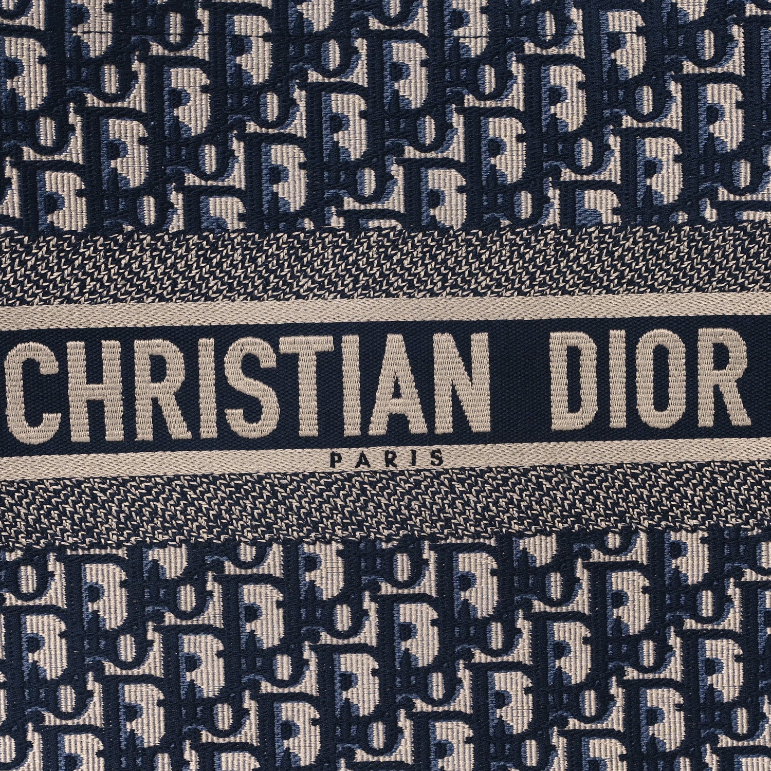 Christian Dior Oblique Calfskin Medium Book Tote With Strap Blue Multicolor 8 of 11