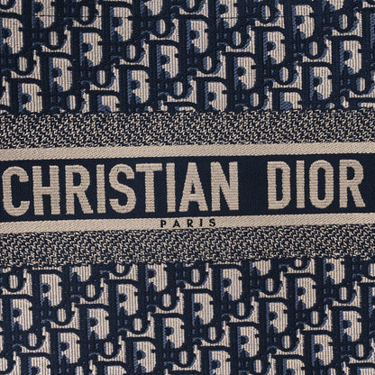 Christian Dior Oblique Calfskin Medium Book Tote With Strap Blue Multicolor 8 of 11