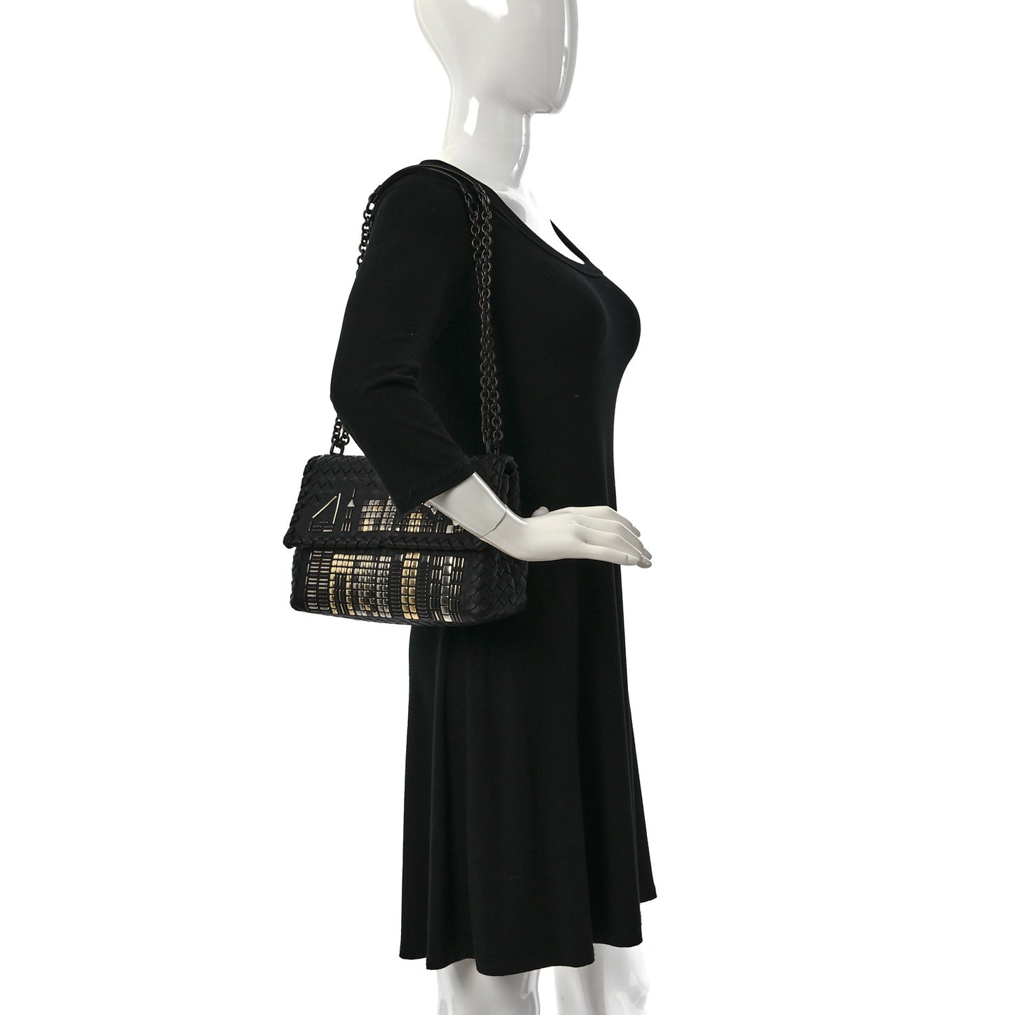 Nappa Intrecciato Small Tower Olimpia Bag Black