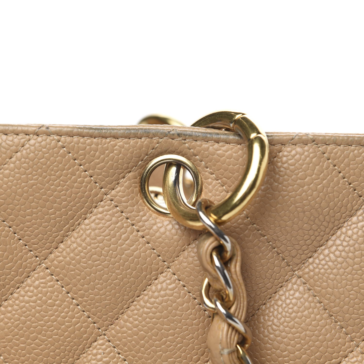 Chanel Caviar Quilted Grand Shopping Tote GST Beige Clair 14 of 23