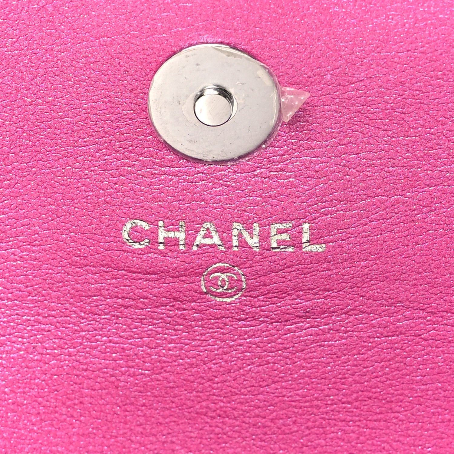 Chanel Patent Lambskin Quilted CC Hook Card Holder Pink 6 of 11