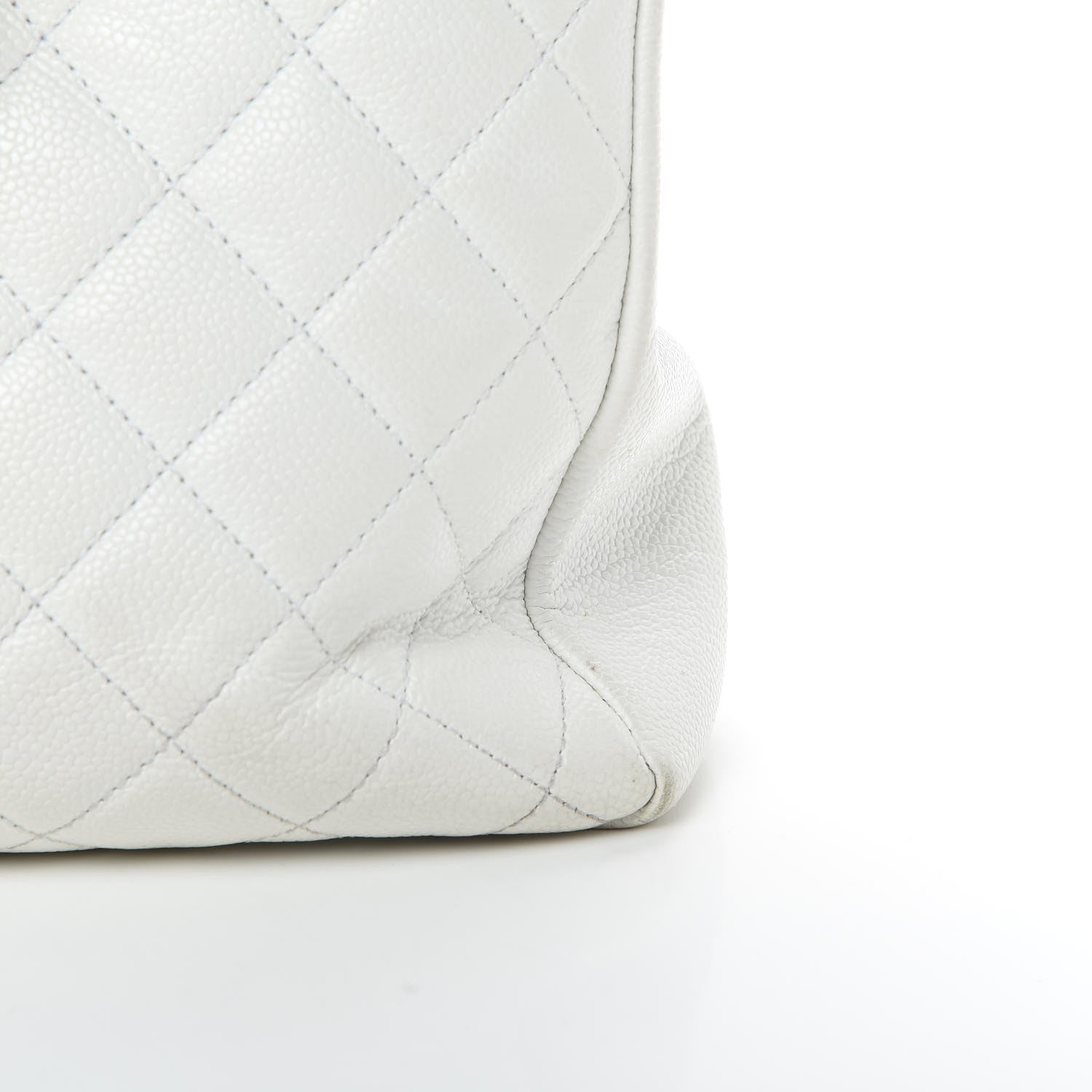 Chanel Caviar Quilted XL Grand Shopping Tote GST White 13 of 15