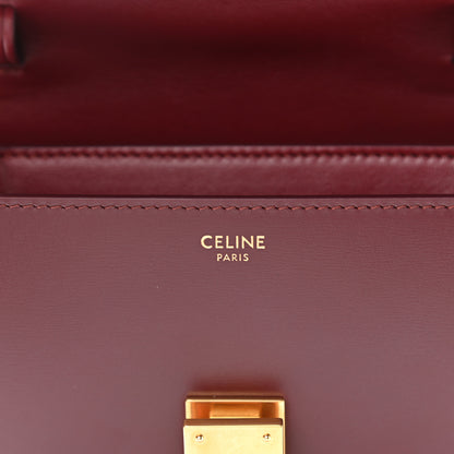 Celine Box Calfskin Teen Classic Box Flap Bag Burgundy 7 of 10