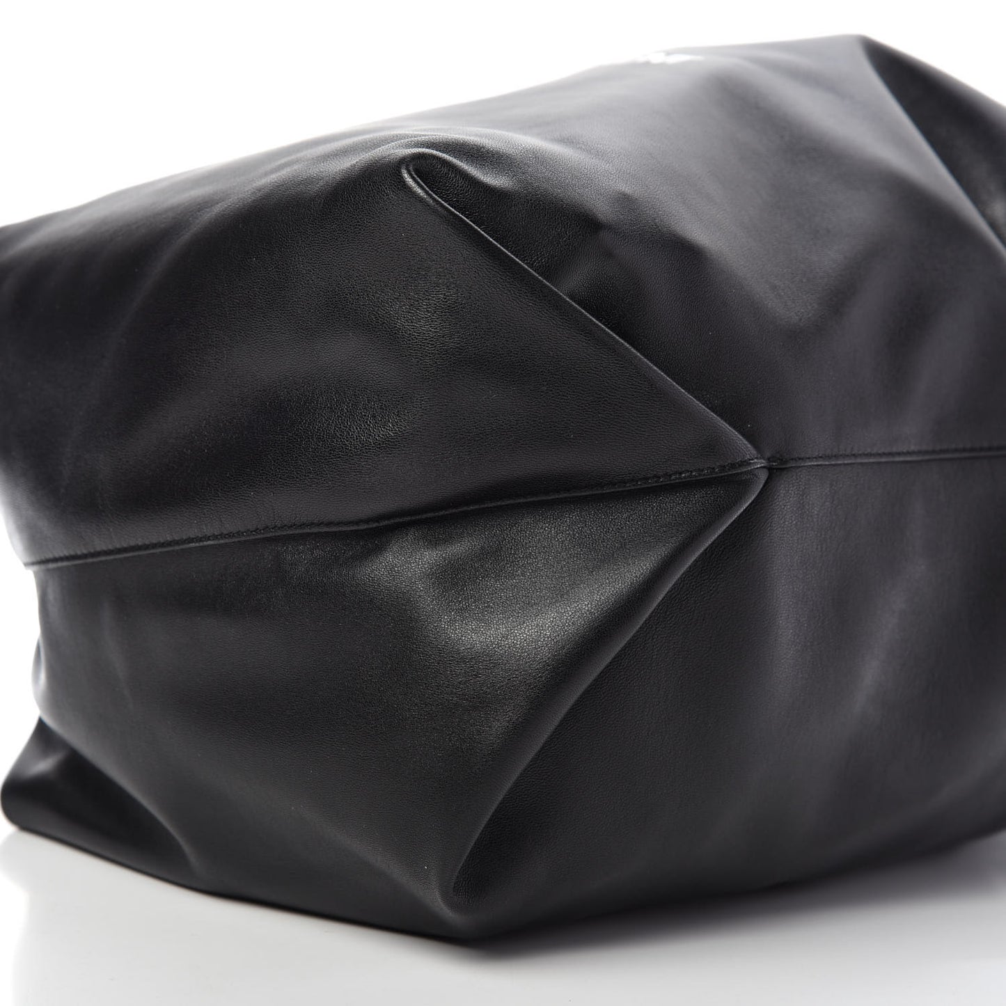 Lambskin Teddy Drawstring Bag Black