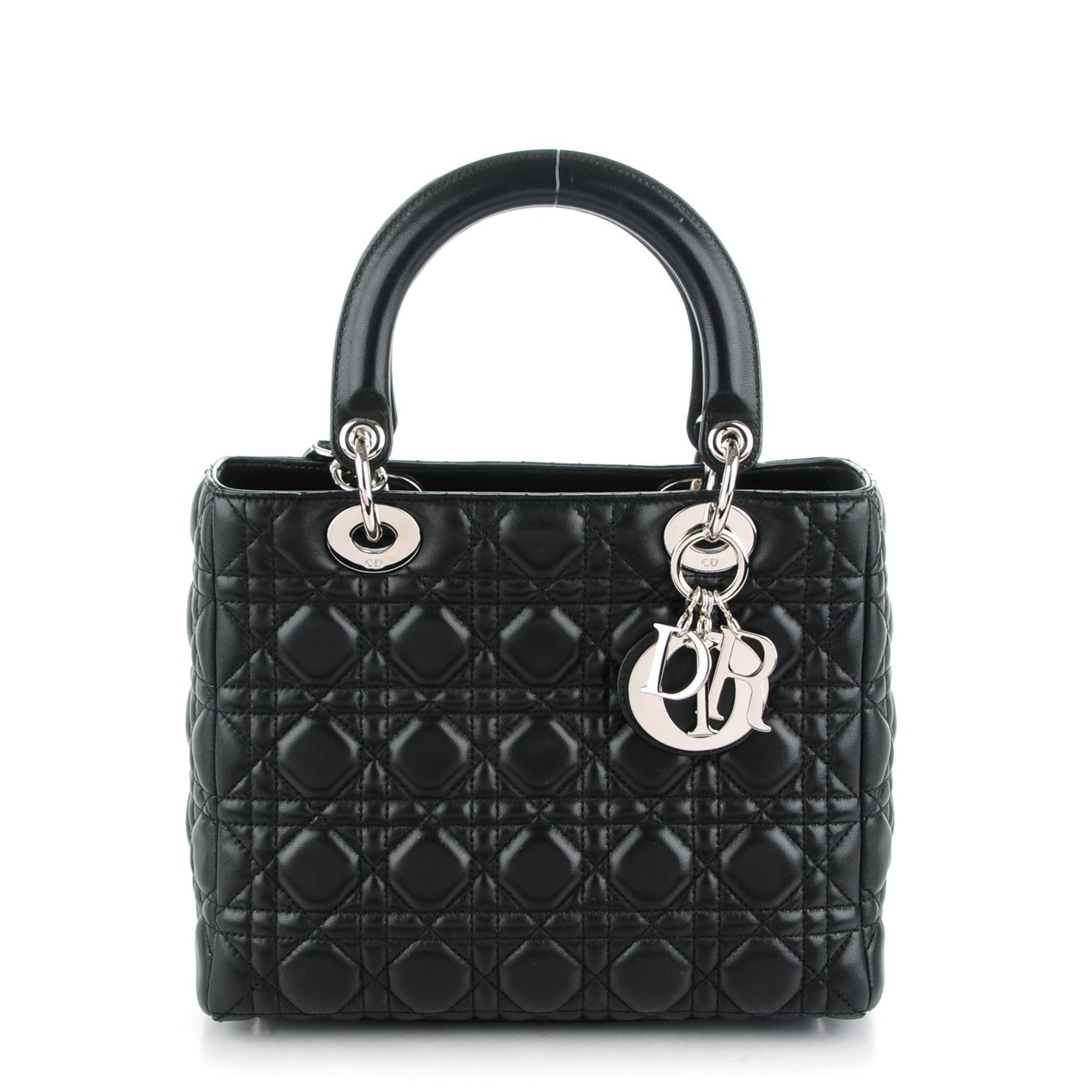 Lambskin Cannage Medium Lady Dior Black
