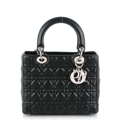 Christian Dior Lambskin Cannage Medium Lady Dior Black 1 of 7