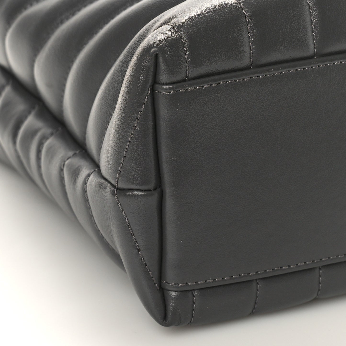 Calfskin Y Quilted Monogram Small Loulou Shopper Grey