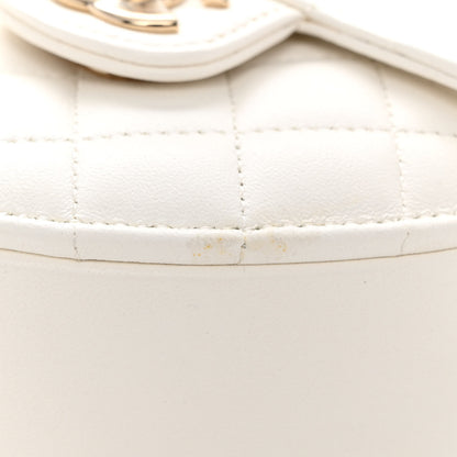 Chanel Lambskin Quilted CC In Love Heart Clutch With Chain White 10 of 10