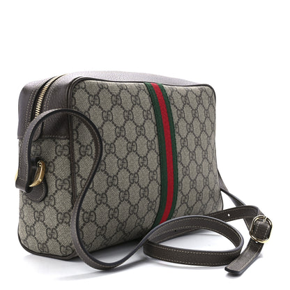Gucci GG Supreme Monogram Web Small Ophidia Shoulder Bag Brown 3 of 12