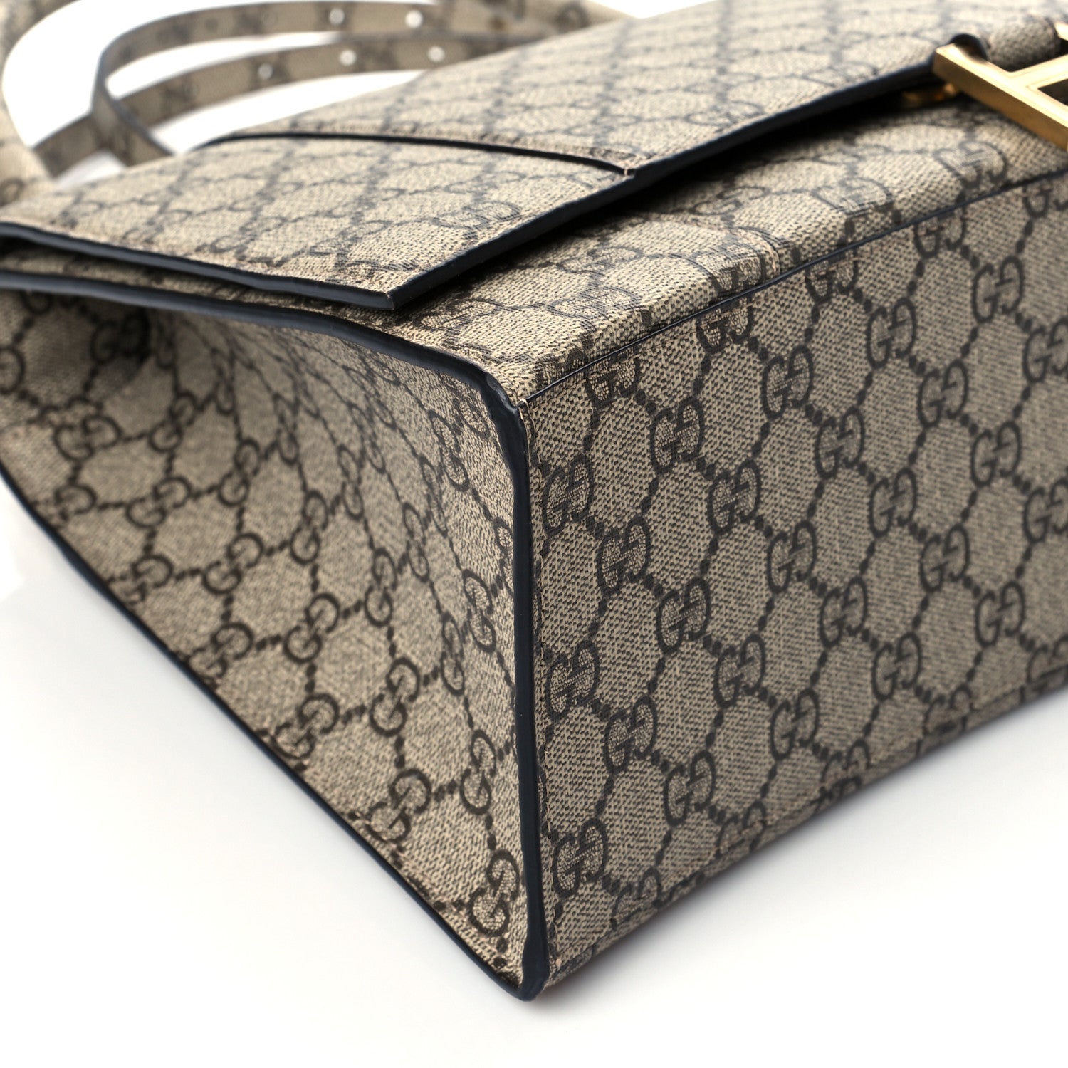 Balenciaga X GUCCI GG Supreme Monogram Medium Hourglass Top Handle Bag Beige Ebony 10 of 11