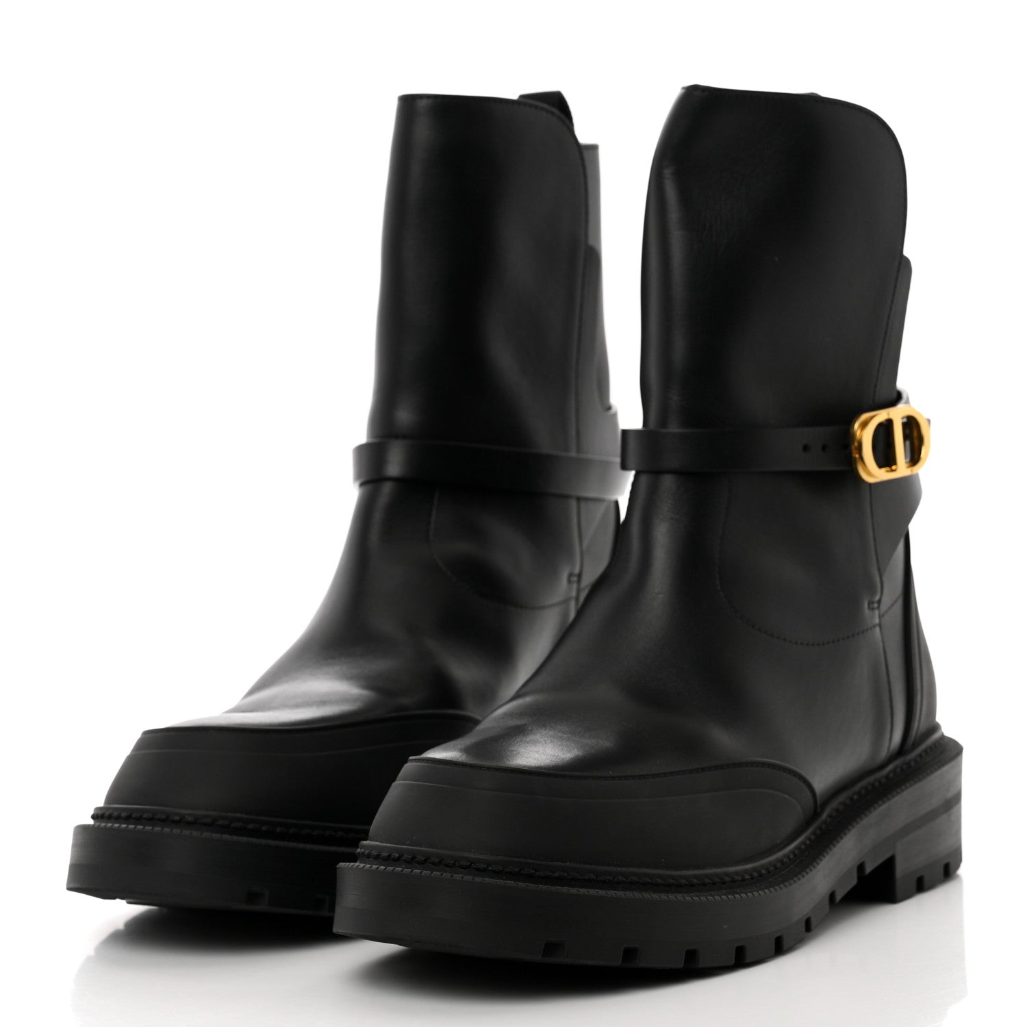 Christian Dior Calfskin Empreinte Ankle Boot 38 Black 3 of 8