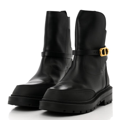 Christian Dior Calfskin Empreinte Ankle Boot 38 Black 3 of 8