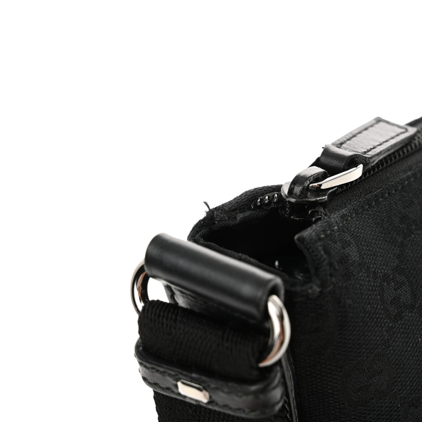 Monogram Calfskin Perforated Medium Flat Messenger Bag Black