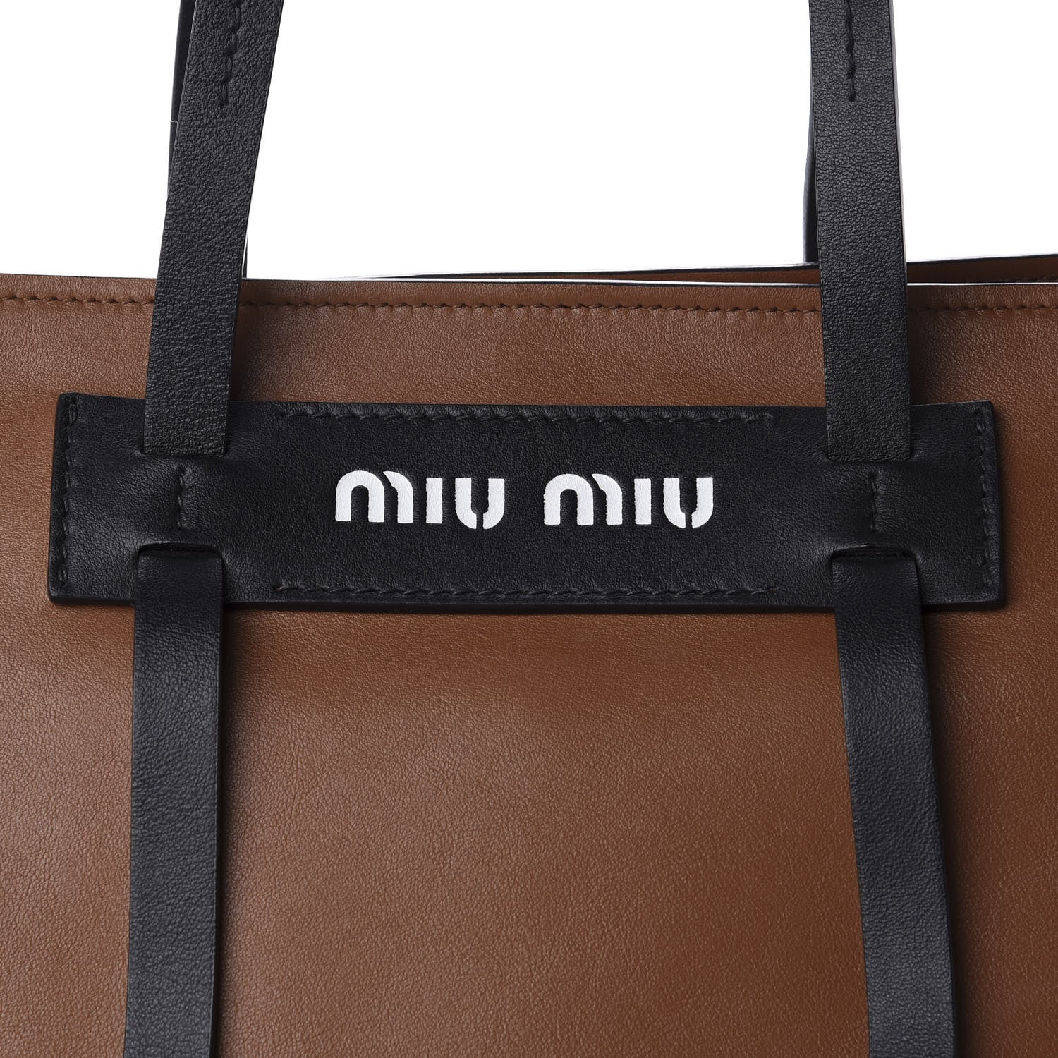 Miu Miu Grace Lux Tote Cognac Black 10 of 10