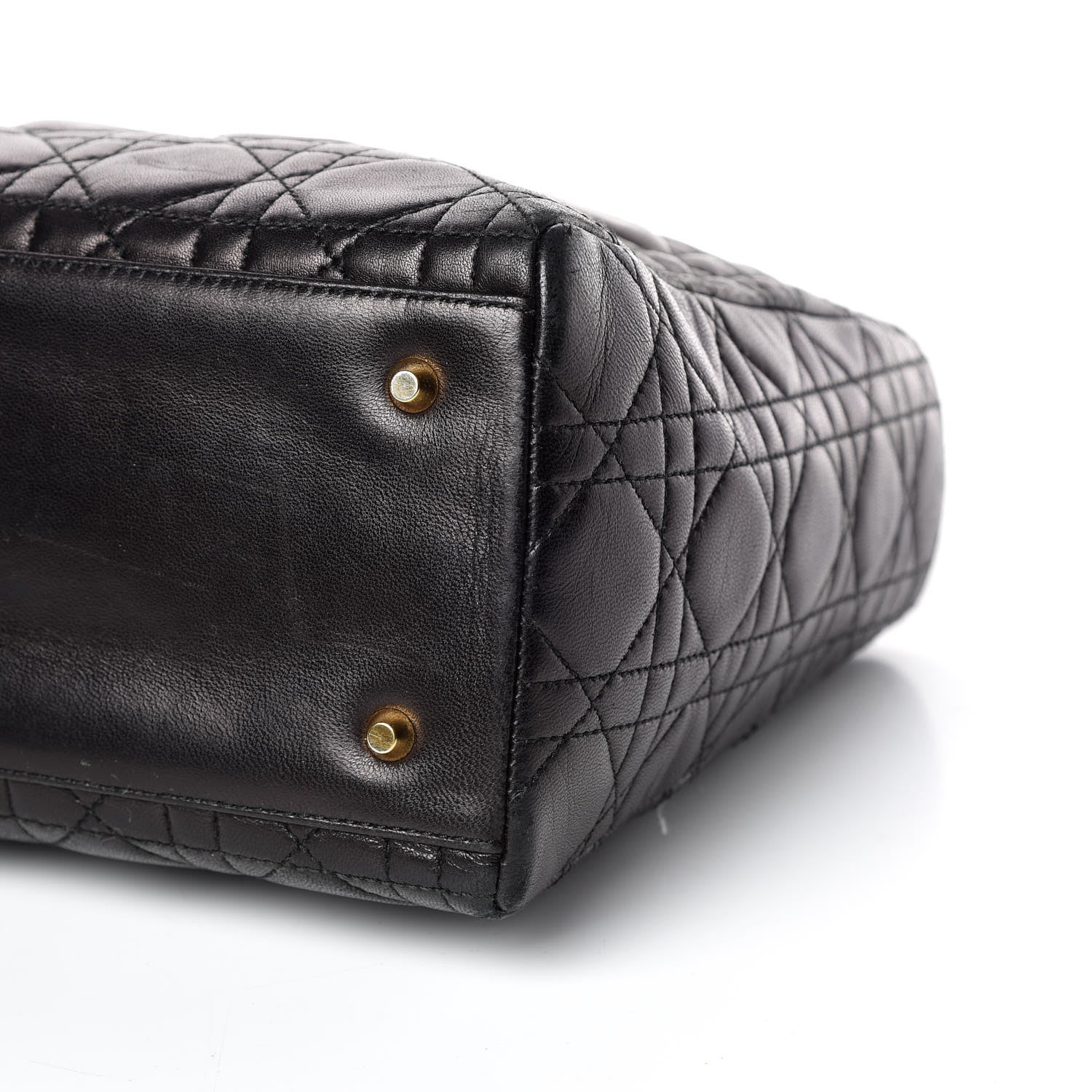 Christian Dior Lambskin Cannage Medium Lady Dior Black 6 of 18