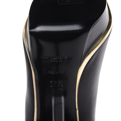 Saint Laurent Calfskin Classic Janis Pumps 37.5 Black 6 of 12