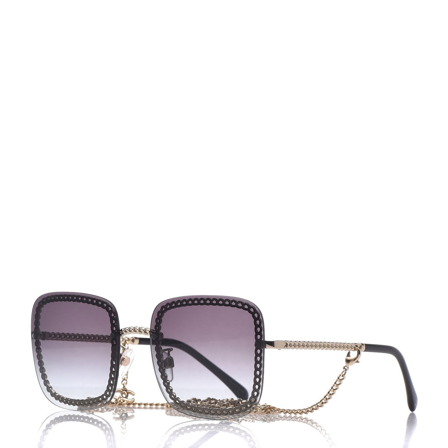 Chain Square Sunglasses 4244 Black