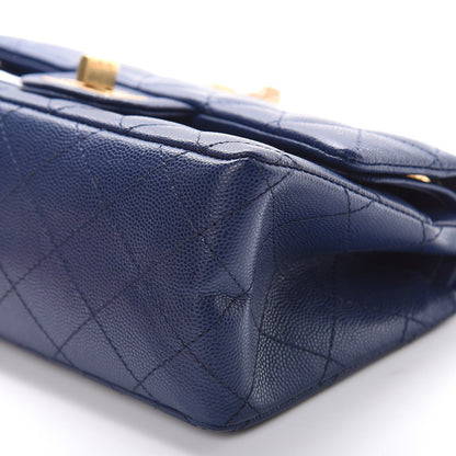 Chanel Caviar 2.55 Reissue 224 Flap Dark Blue 9 of 10