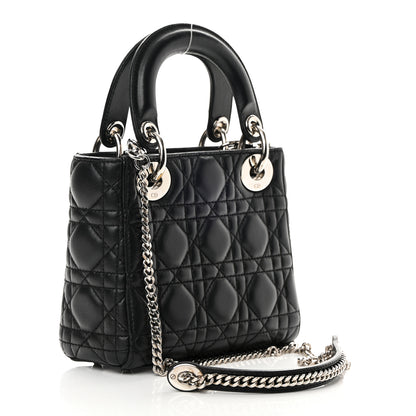 Christian Dior Lambskin Cannage Mini Lady Dior Black 3 of 15