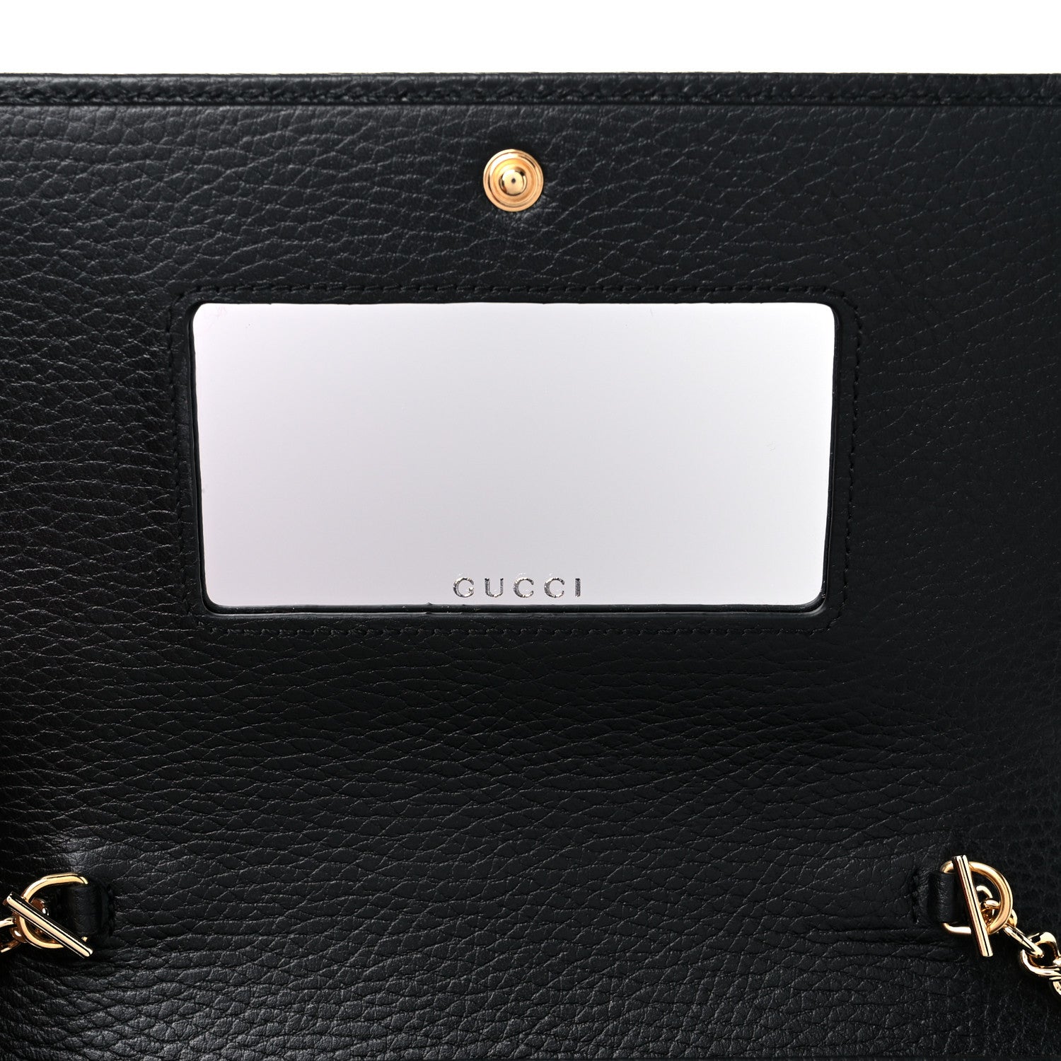 Gucci Calfskin Mini GG Marmont Chain Wallet Black 8 of 9