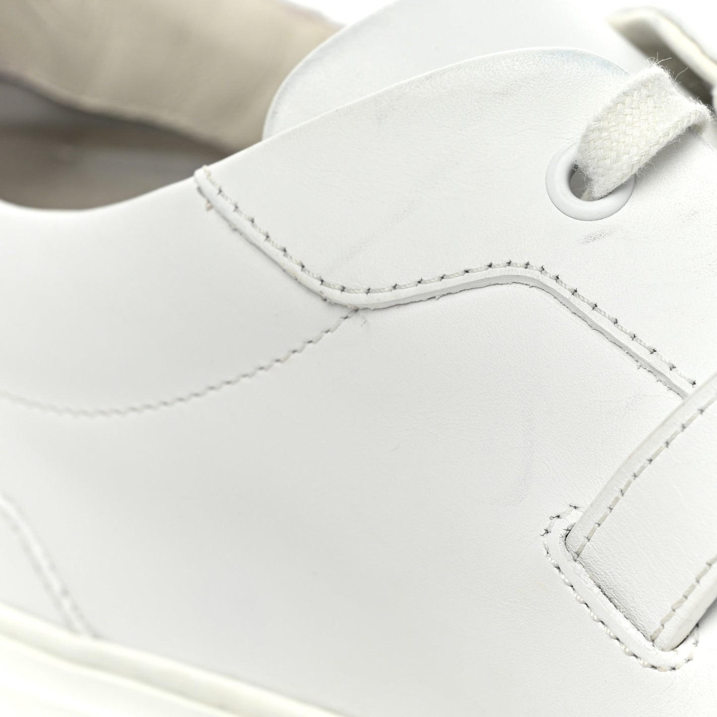 Calfskin Mens Day Sneakers 45 White