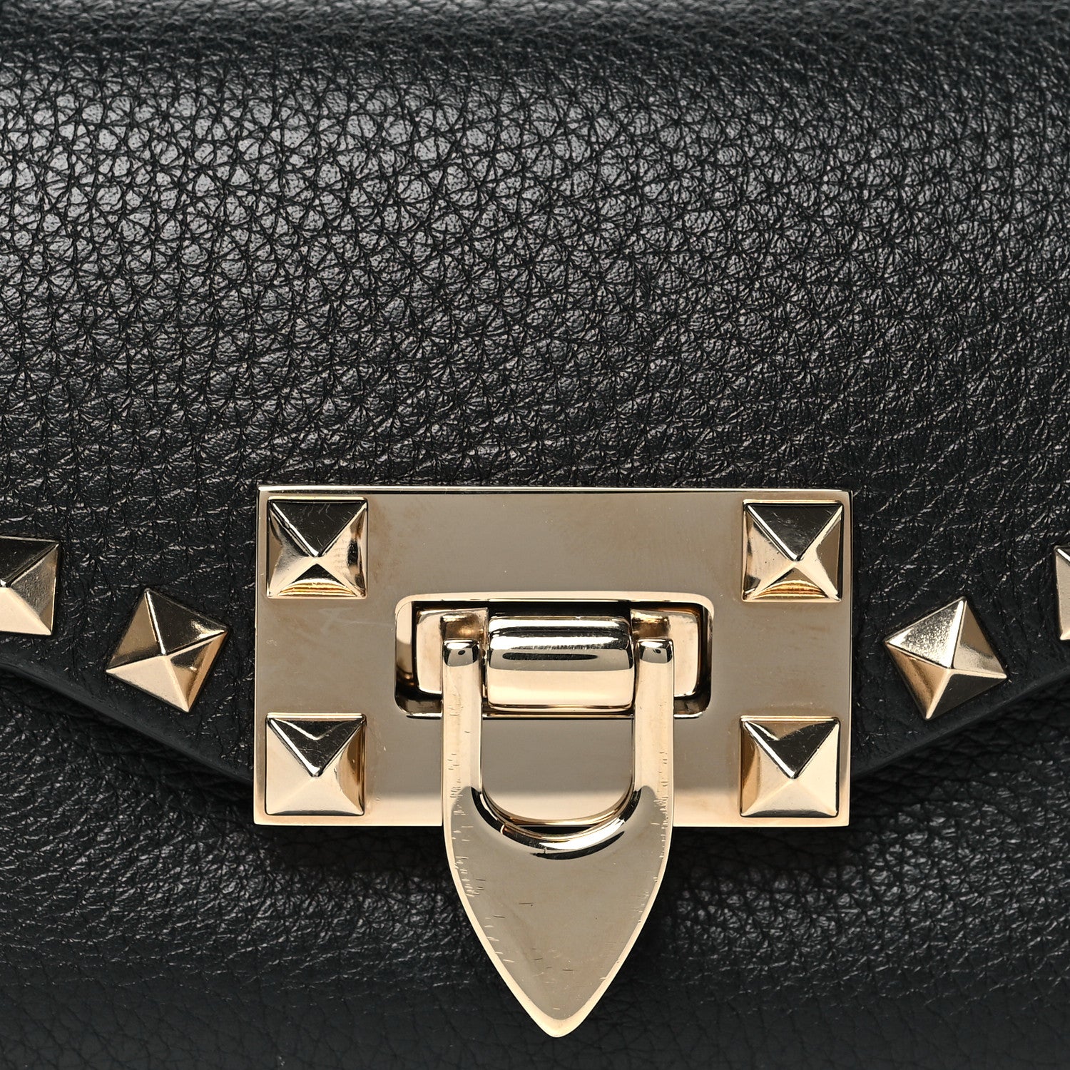 Valentino Garavani Pebbled Calfskin Mini Rockstud Crossbody Bag Black 7 of 9