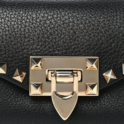 Valentino Garavani Pebbled Calfskin Mini Rockstud Crossbody Bag Black 7 of 9