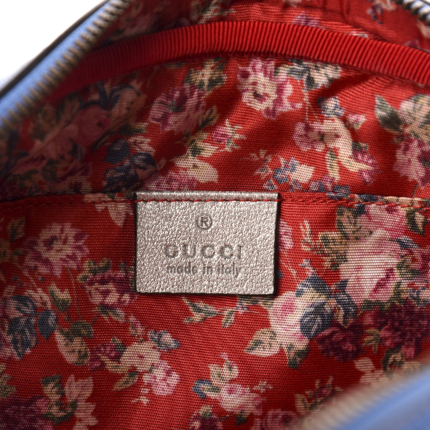Laminated Nappa Trapuntata Small Zumi Shoulder Bag Rosso Marine Argento