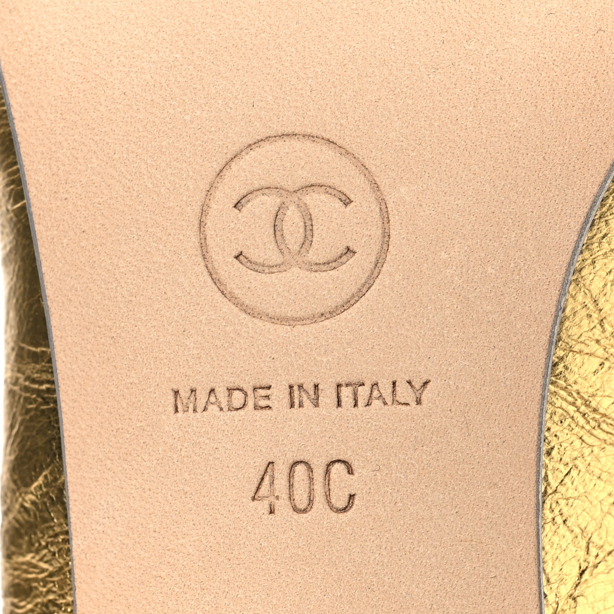 Crumpled Laminated Lambskin Calfskin Pumps 40 Gold Silver