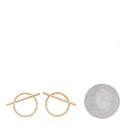 Hermes 18K Rose Gold MM Echappee Earrings 4 of 22