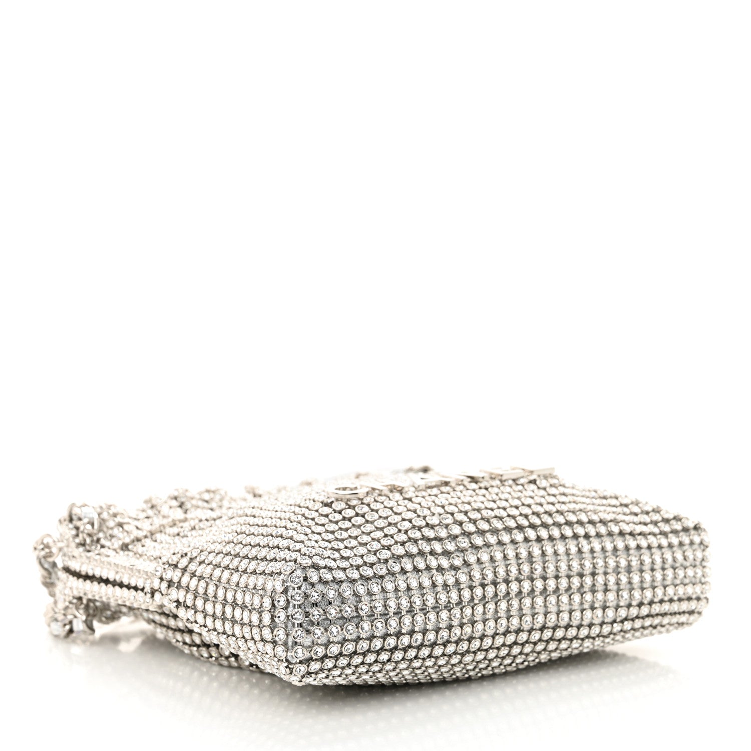 Chanel Crystal Embellished Metallic Lambskin Mini Chanel 22 Silver 4 of 10