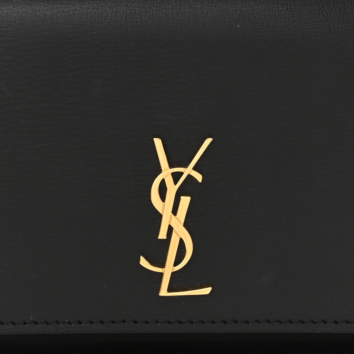 Saint Laurent SAINT LAURENT Smooth Calfskin Monogram Phone Holder Crossbody Black 7 of 9
