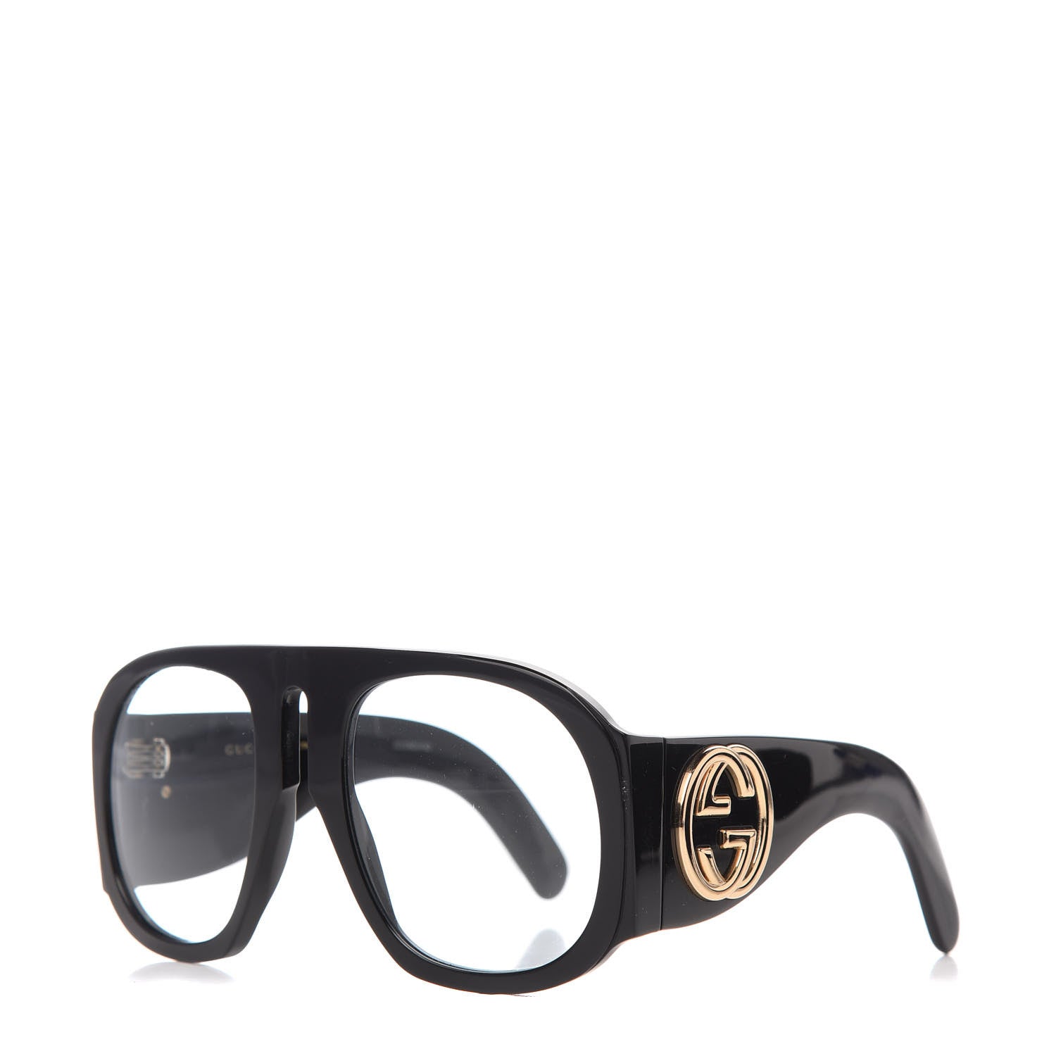 Gucci Oversized Aviator Sunglasses GG0152S Black 1 of 7