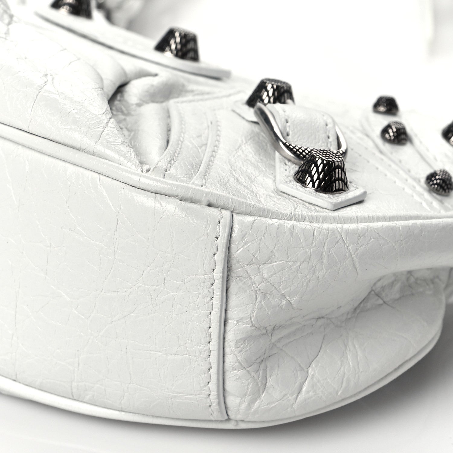 Balenciaga Agneau Arena Le Cagole Shoulder Bag XS Optic White 11 of 11