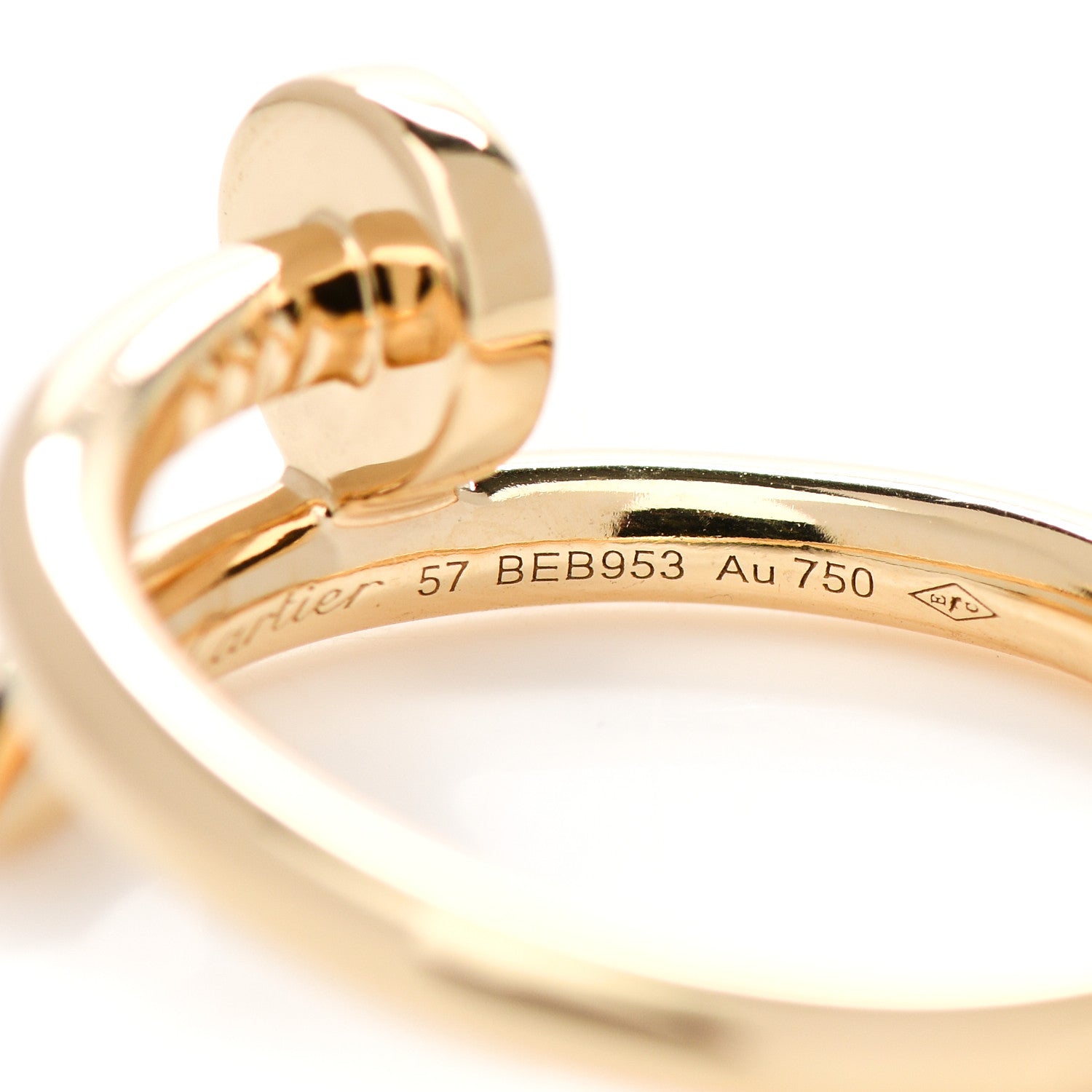Cartier 18K Yellow Gold Juste Un Clou Ring 57 8 5 of 6
