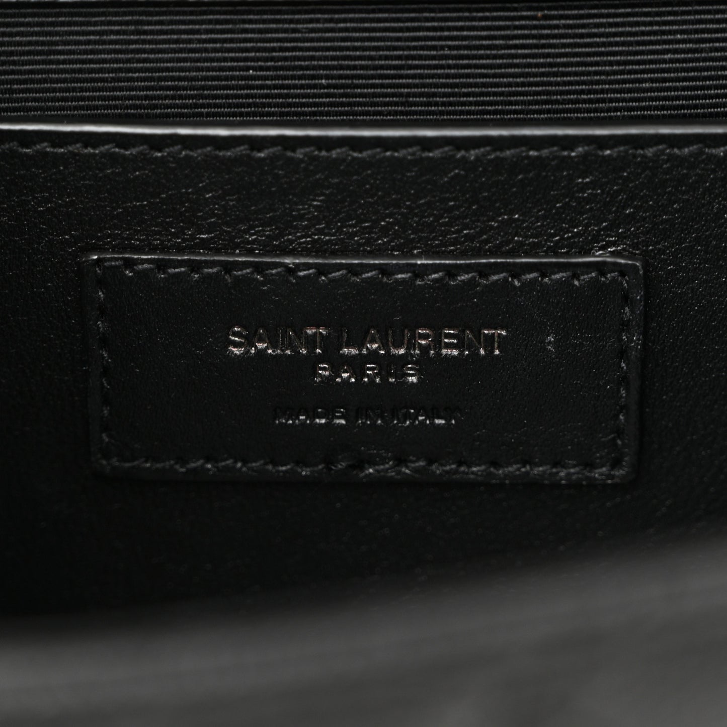 Grain De Poudre Textured Mixed Matelasse Triquilt Medium Monogram Monochrome Satchel Black