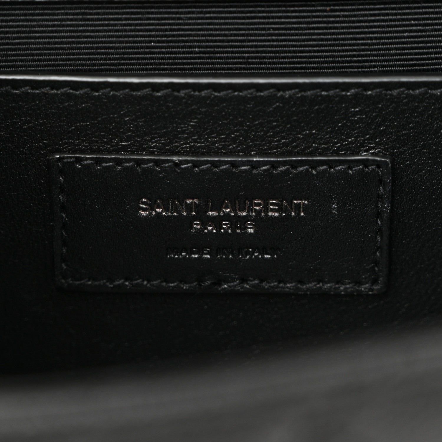 Saint Laurent Grain De Poudre Textured Mixed Matelasse Triquilt Medium Monogram Monochrome Satchel Black 6 of 12