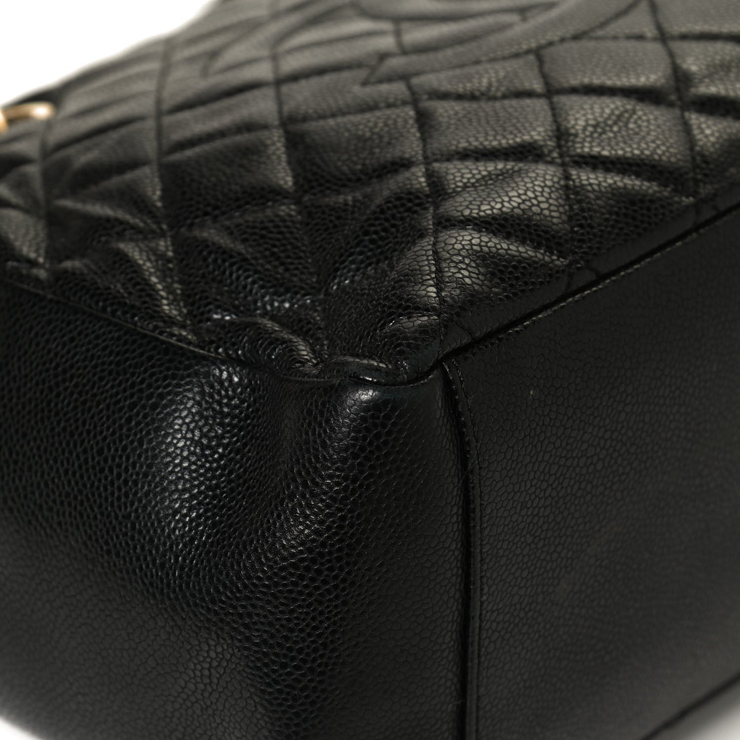 Caviar Quilted Grand Shopping Tote GST Black