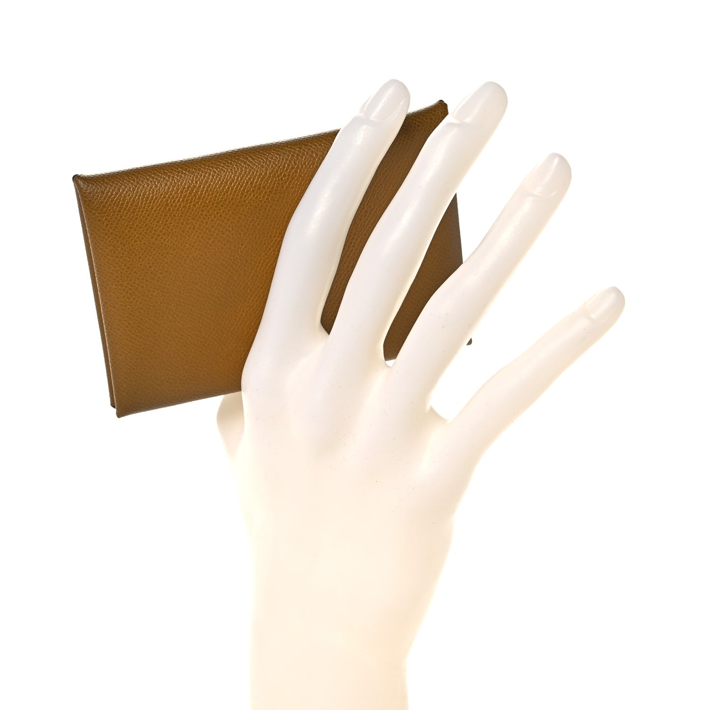 Madame Calfskin Calvi Card Case Bronze Dore