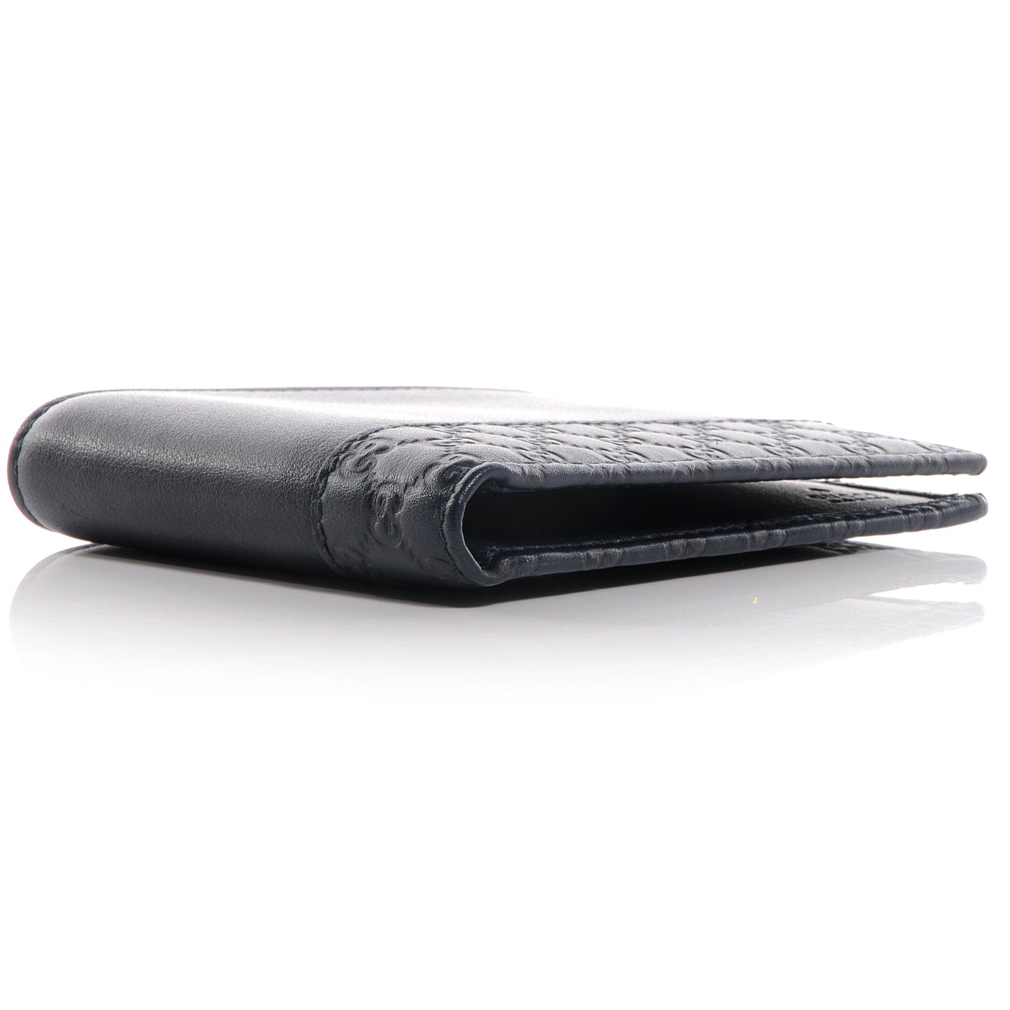 Microguccissima Trim Bi-Fold Wallet Blue