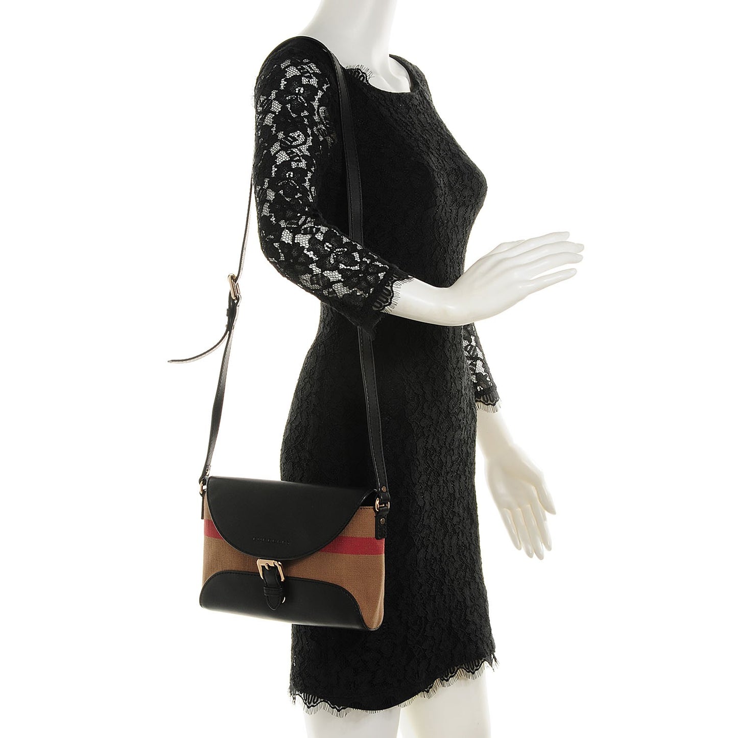 Canvas House Check Small Henham Crossbody Black