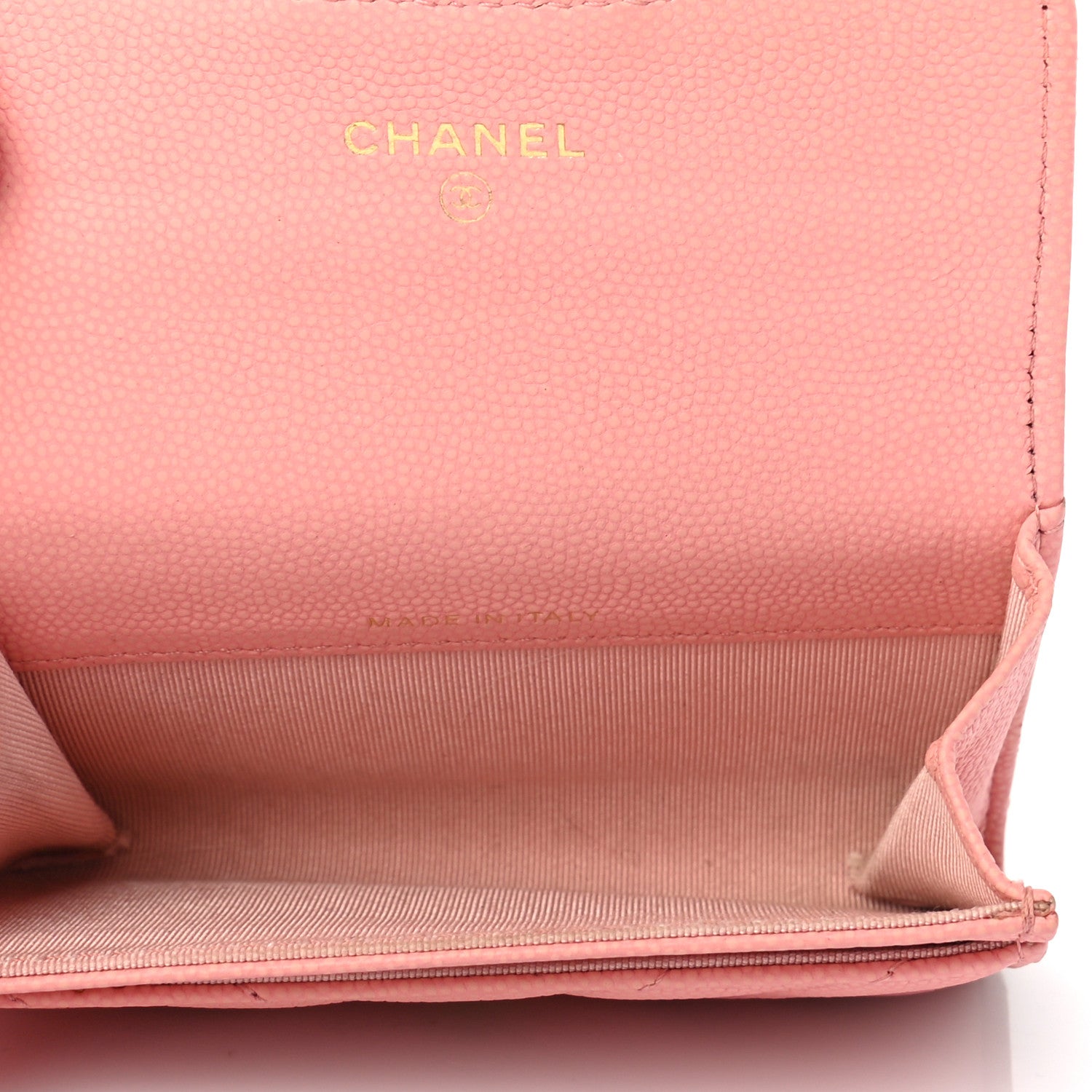 Chanel Caviar Chevron Quilted Flap Card Holder Pink 5 of 8