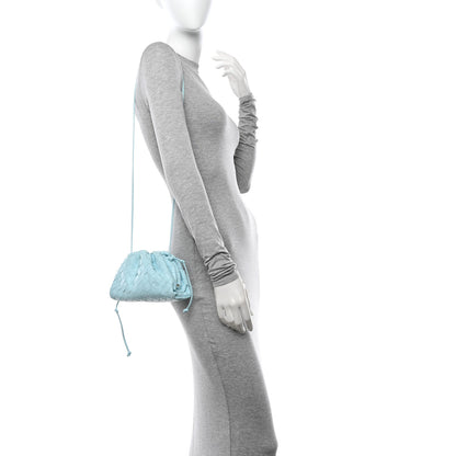 Bottega Veneta Nappa Intrecciato The Mini Pouch Topazio Silver 2 of 12