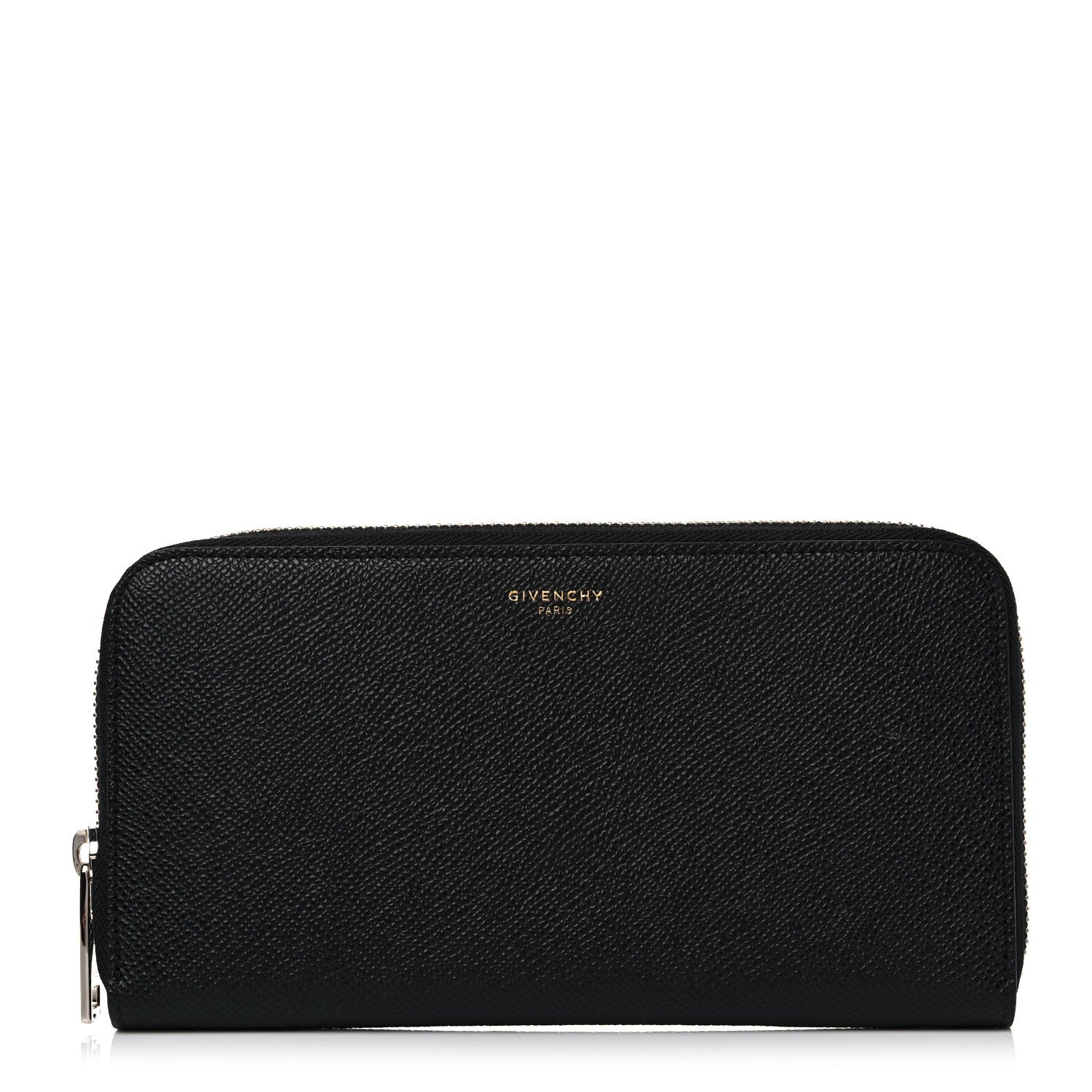 Givenchy Grained Calfskin Zip Around Wallet Black 1 of 12