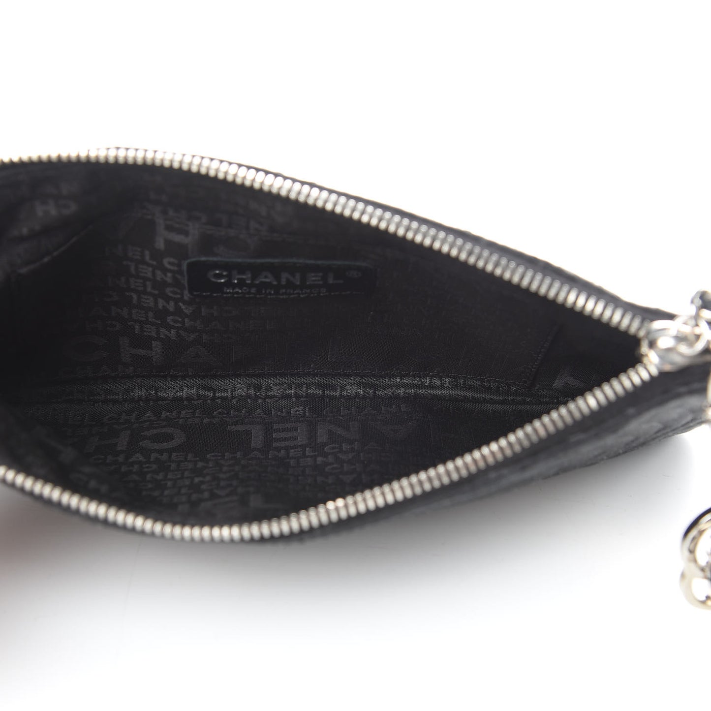 Satin Camellia Evening Bag Black