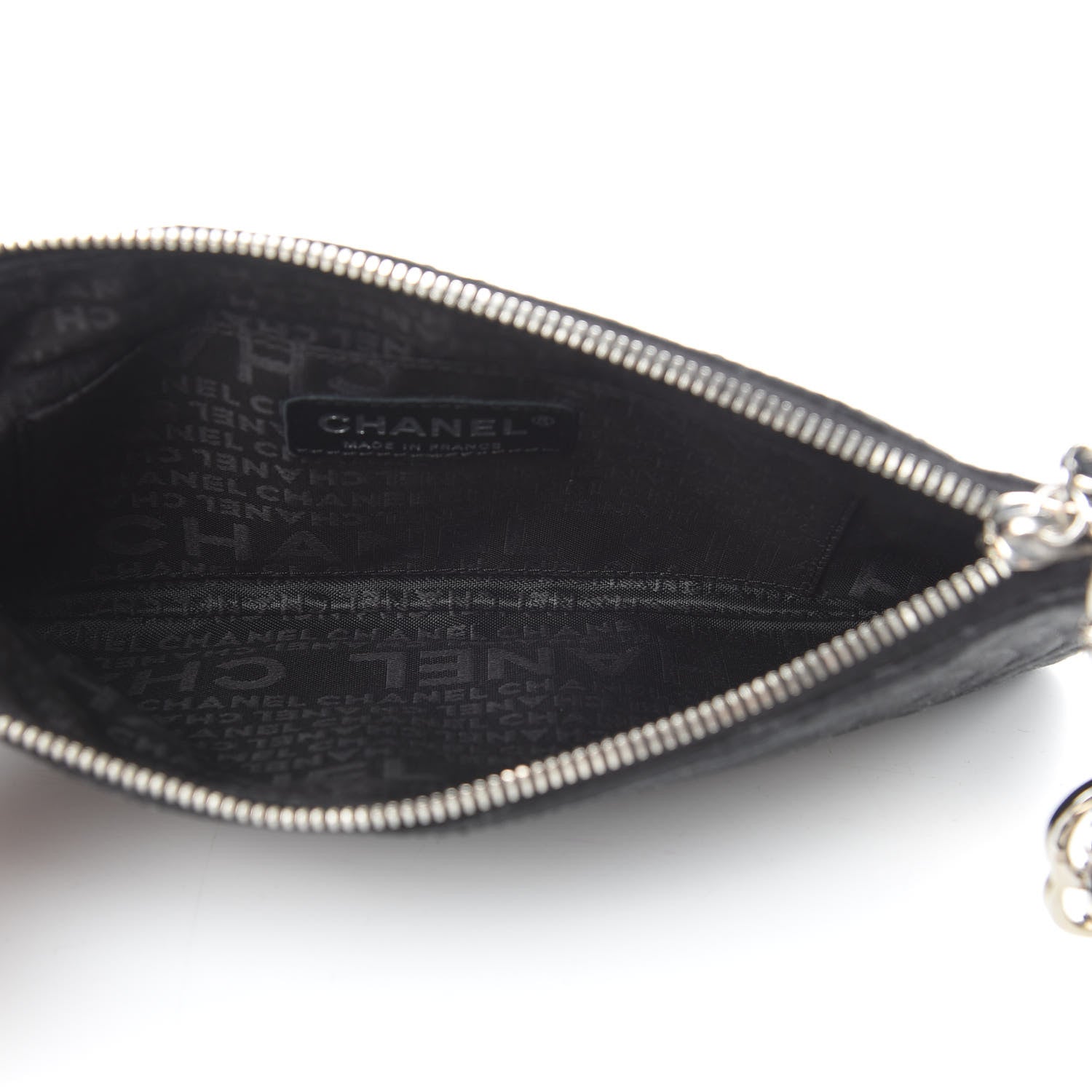 Chanel Satin Camellia Evening Bag Black 5 of 10